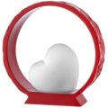 Heart on red base