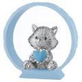 Kitten on light blue base