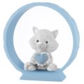 Kitten on light blue base