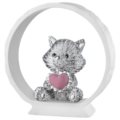 Kitten on white base