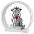 Graduation owl on white base