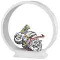 Motorcycle on white base