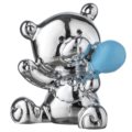 Silver teddy bear with balloon