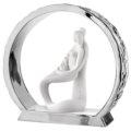 Family sculpture silver base