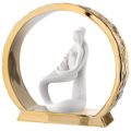 Family sculpture golden base