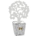 Small golden wedding vase with tree