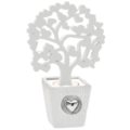 Small vase with white tree hearts