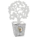 Small silver wedding vase with tree