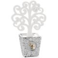 Small silver wedding vase with tree