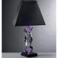 Lampada in cristallo base nera