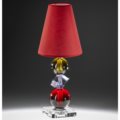 Lampada in cristallo colorato