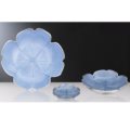 Bowl cloverleaf pearly blue