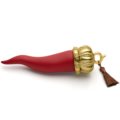 Red lucky horn with crown