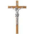 Crocifisso argentato satinato