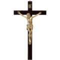 Gold satin crucifix