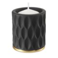 Candleholder with golden base
