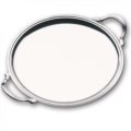 Round silver tray