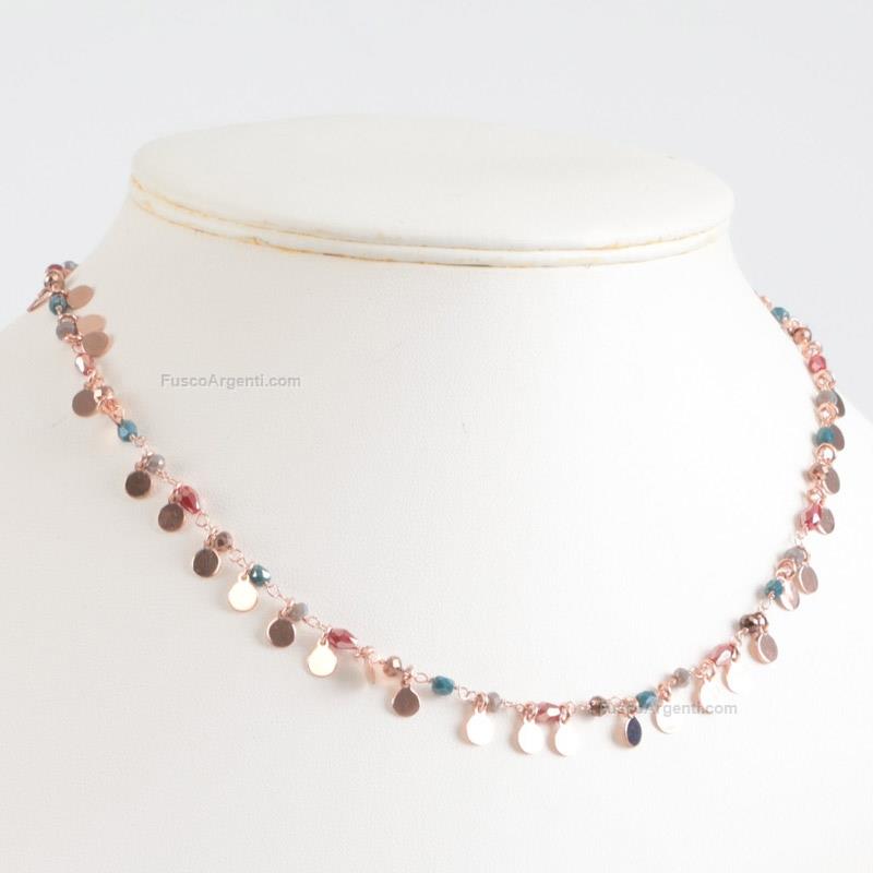 any-g necklace with multicolored stones