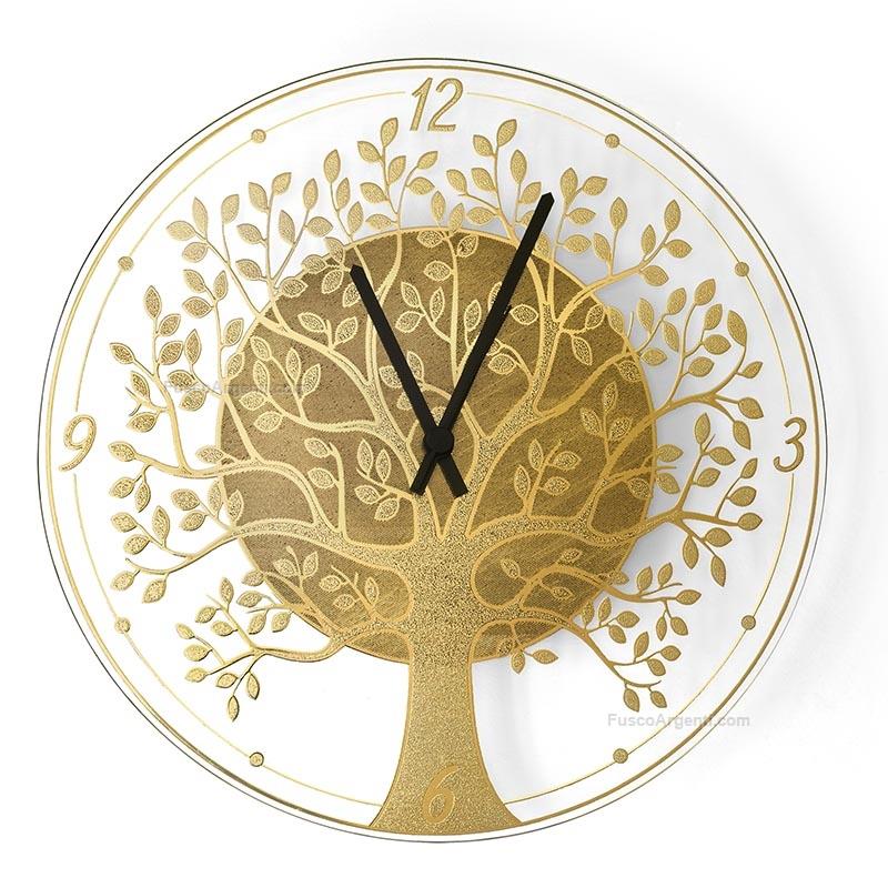 atelier glass wall clock tree of life