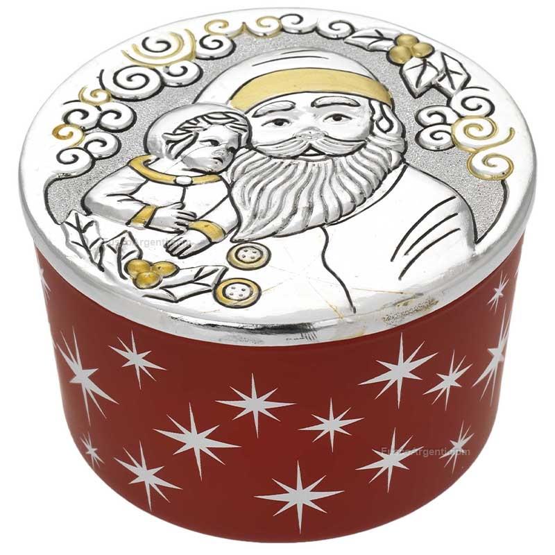 bagutta round candle santa claus