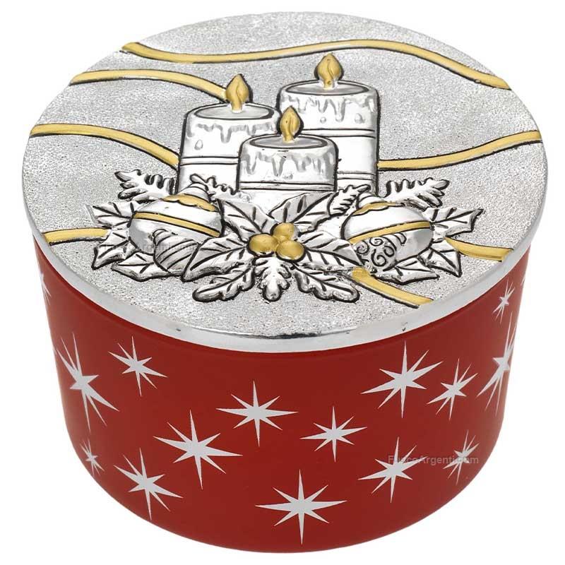 bagutta round candle misteltoe