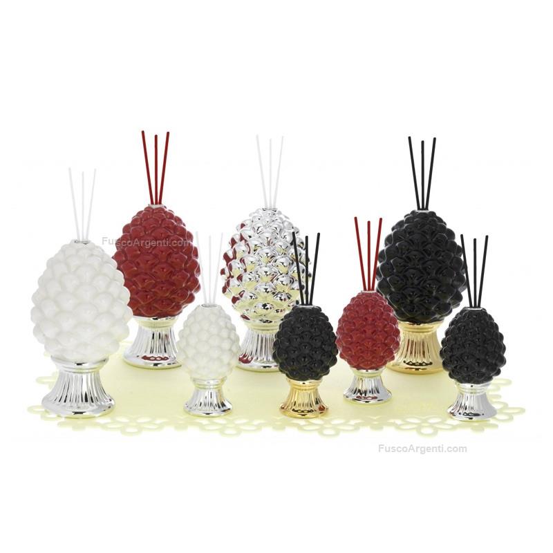 bagutta pine cone perfumers with silver base