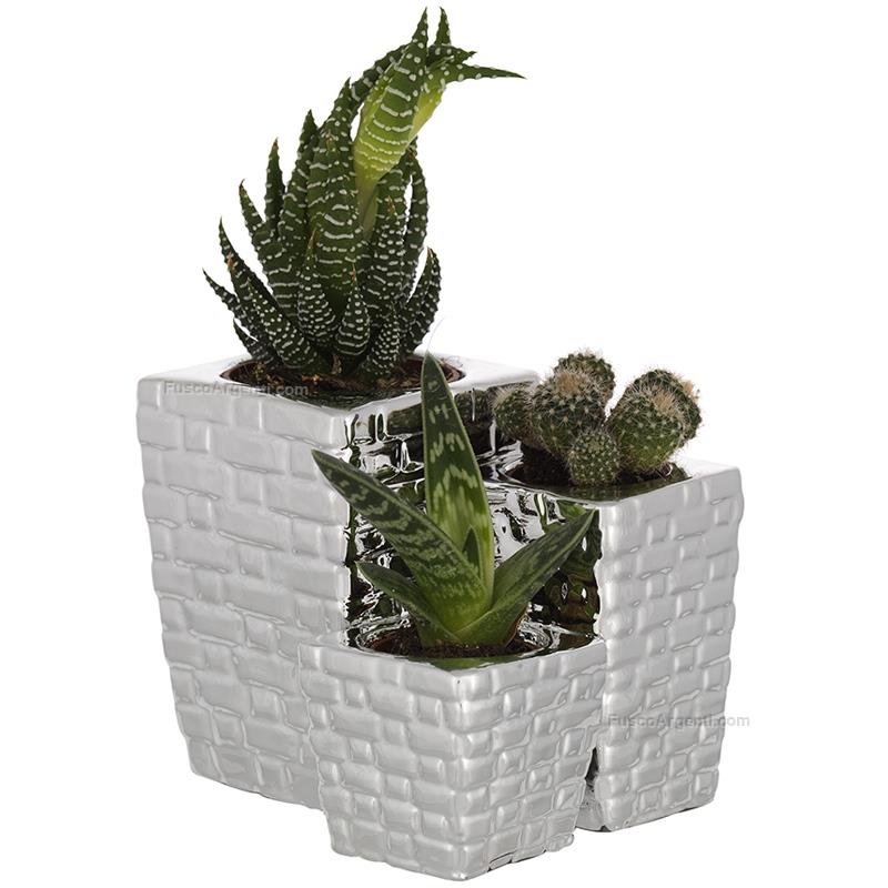 bagutta square base triple vase
