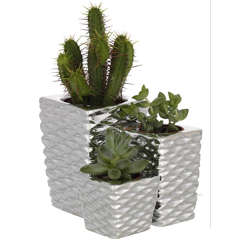 bagutta square base triple vase