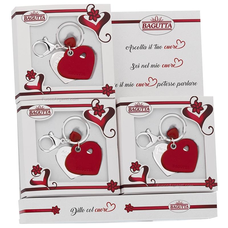 ARTÉ Portachiavi A Cuore In Metallo Lucido Inossidabile - 38x100 Mm, Elegante, Con Scatola Regalo - Regalo Per Festa Della Mamma, Compleanno, Anniversario