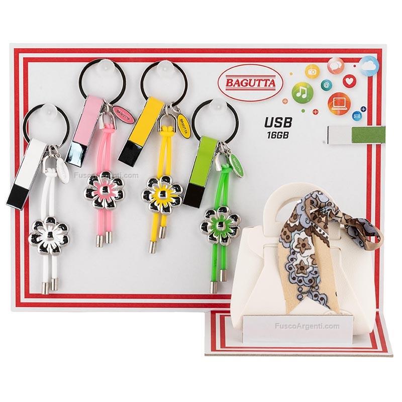 bagutta keychains flower with usb memory