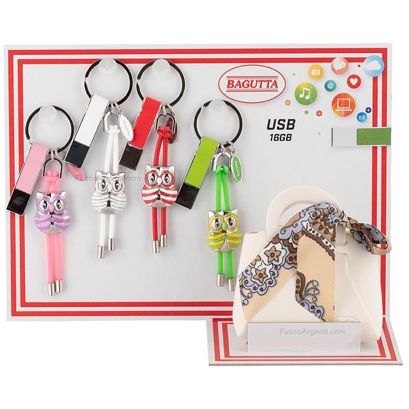 bagutta keychains owl with usb memory