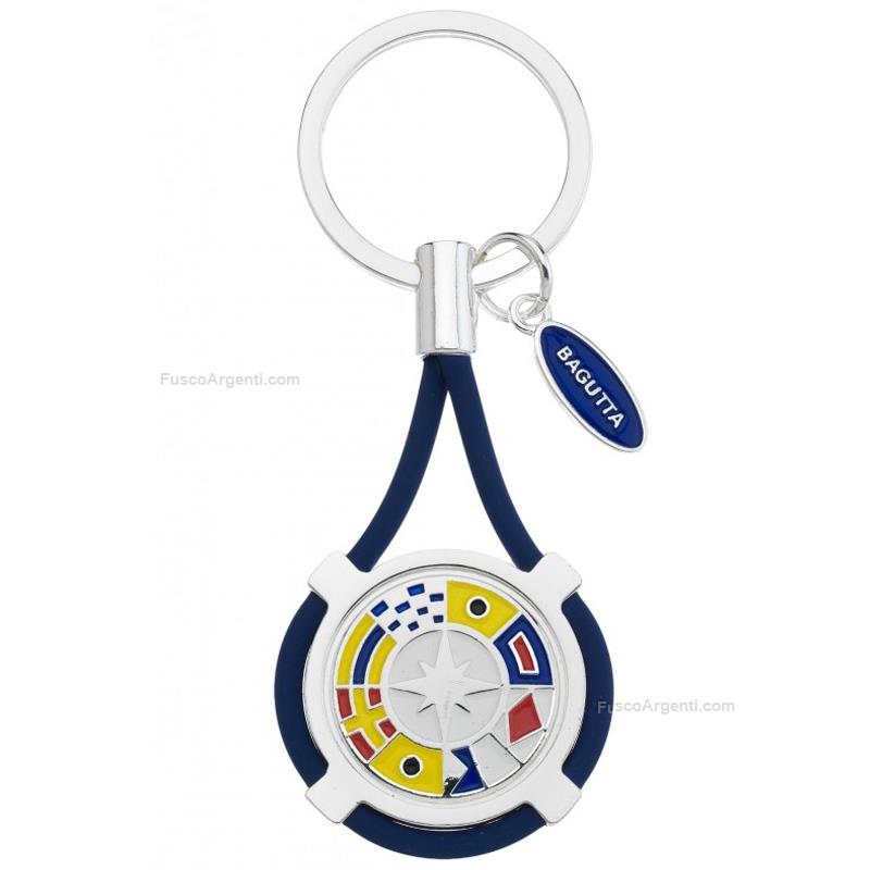 bagutta keychain enameled wind rose