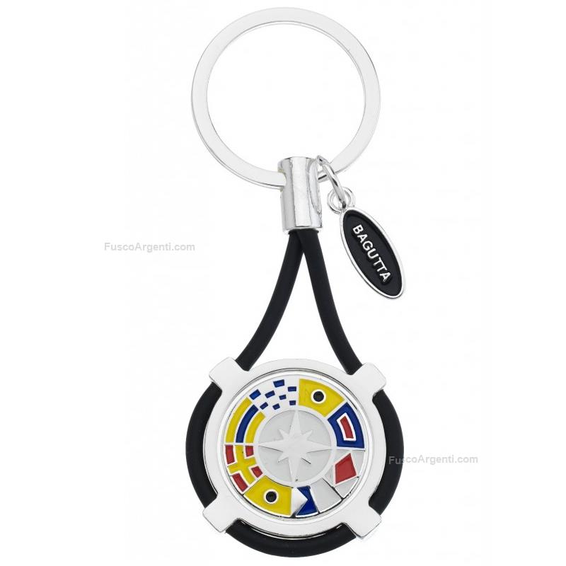 bagutta keychain enameled wind rose