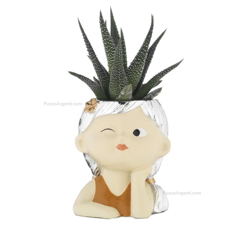 bagutta girl face vase holder