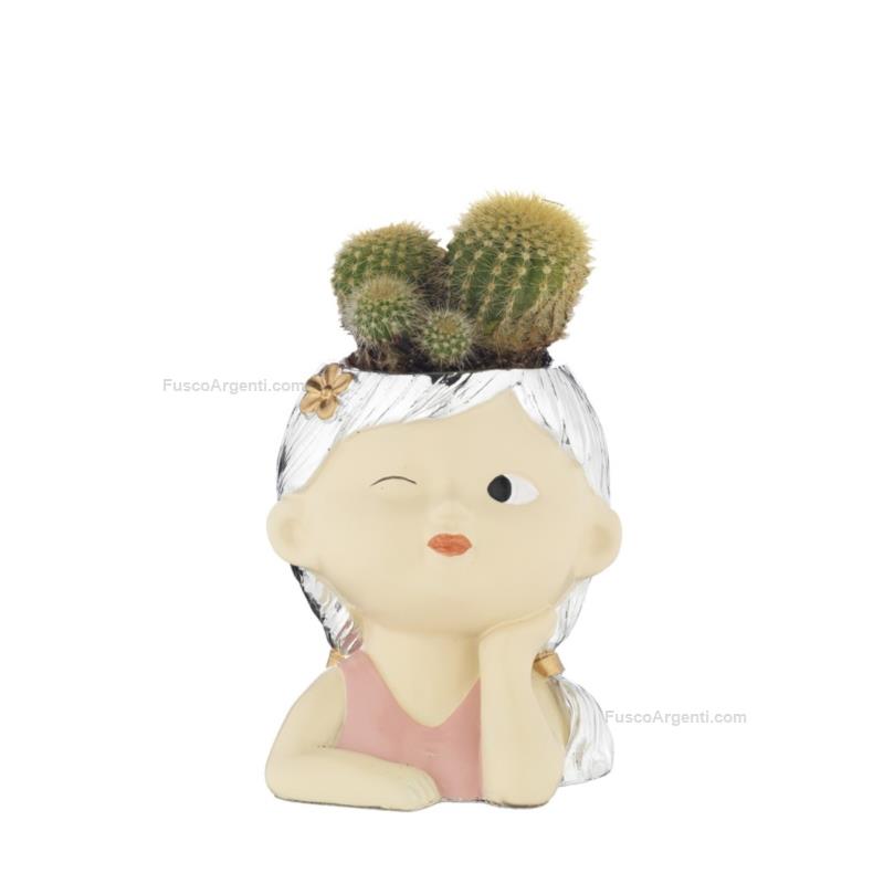 bagutta girl face vase holder