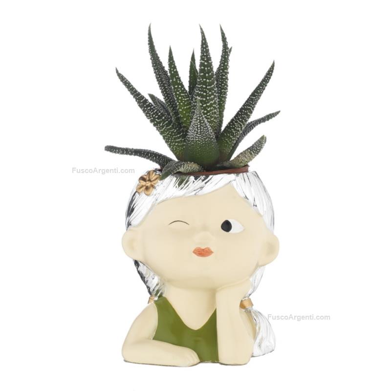 bagutta girl face vase holder
