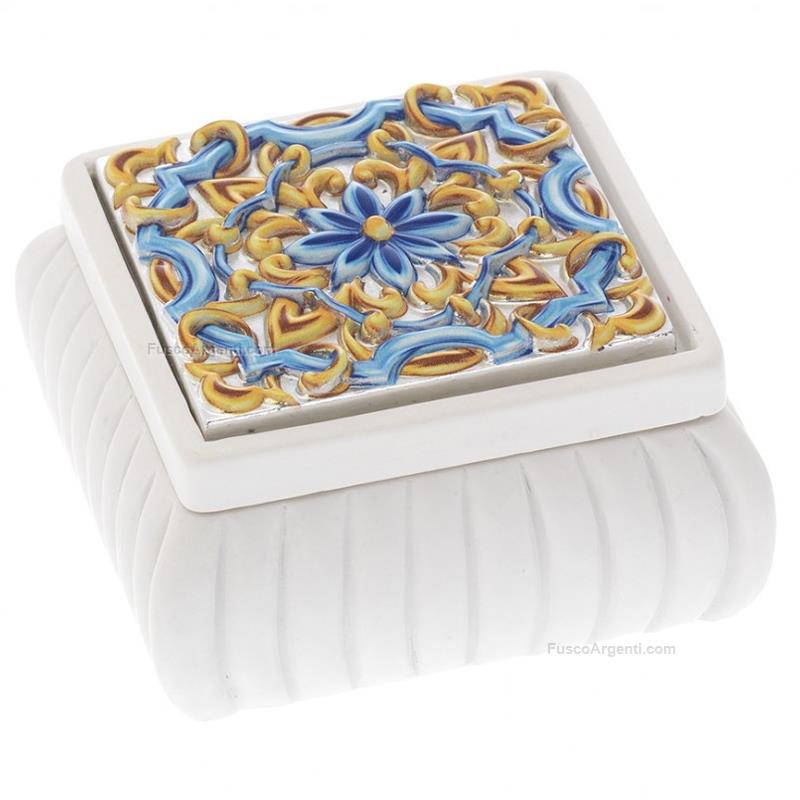 bagutta squared box majolica