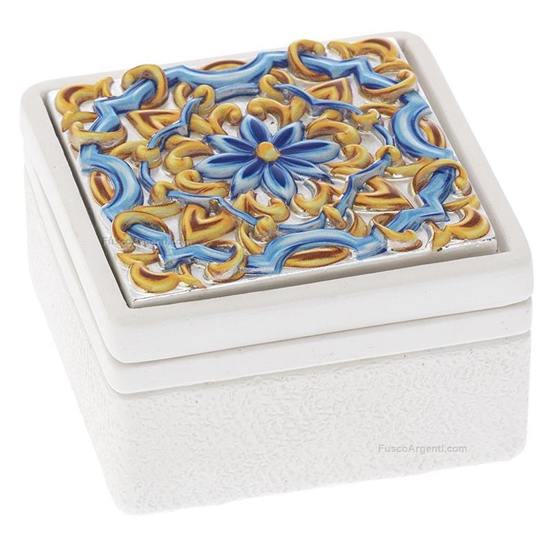 bagutta squared box majolica