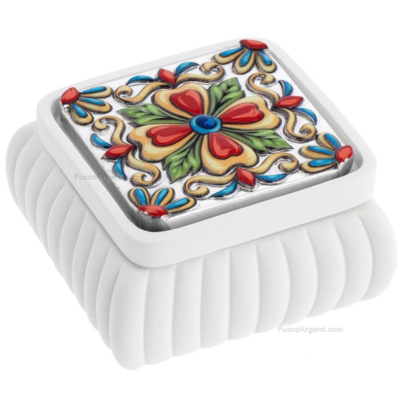 bagutta squared box majolica