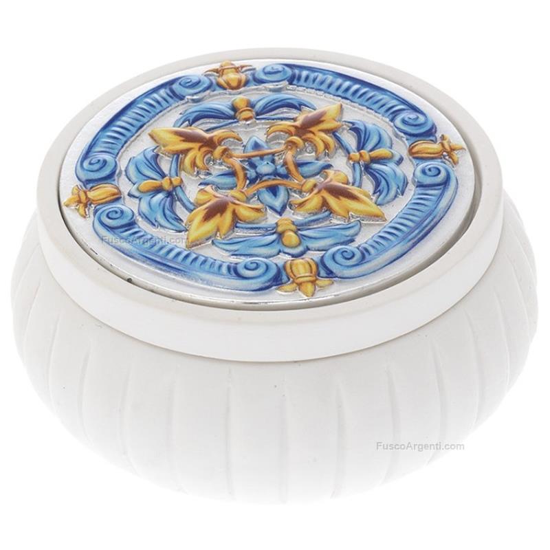 bagutta round box majolica