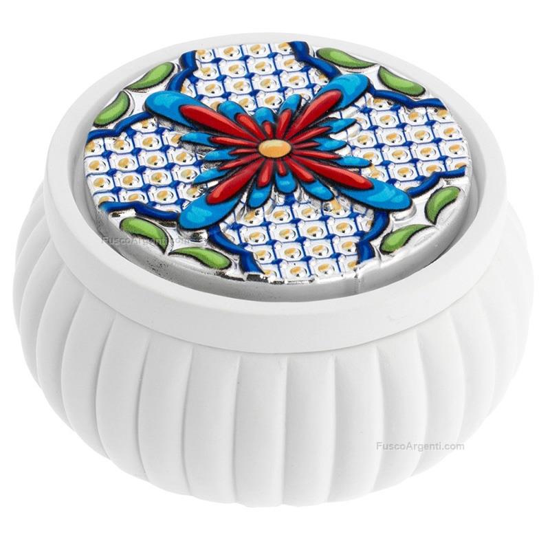 bagutta round box majolica