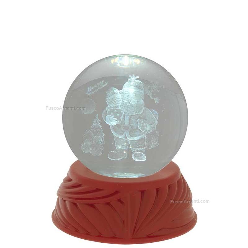 bagutta sfera in cristallo babbo natale