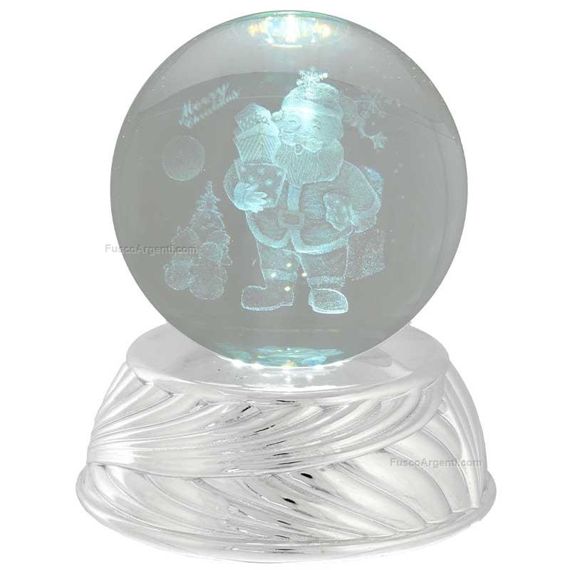 bagutta sfera in cristallo babbo natale