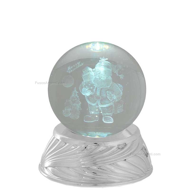 bagutta sfera in cristallo babbo natale