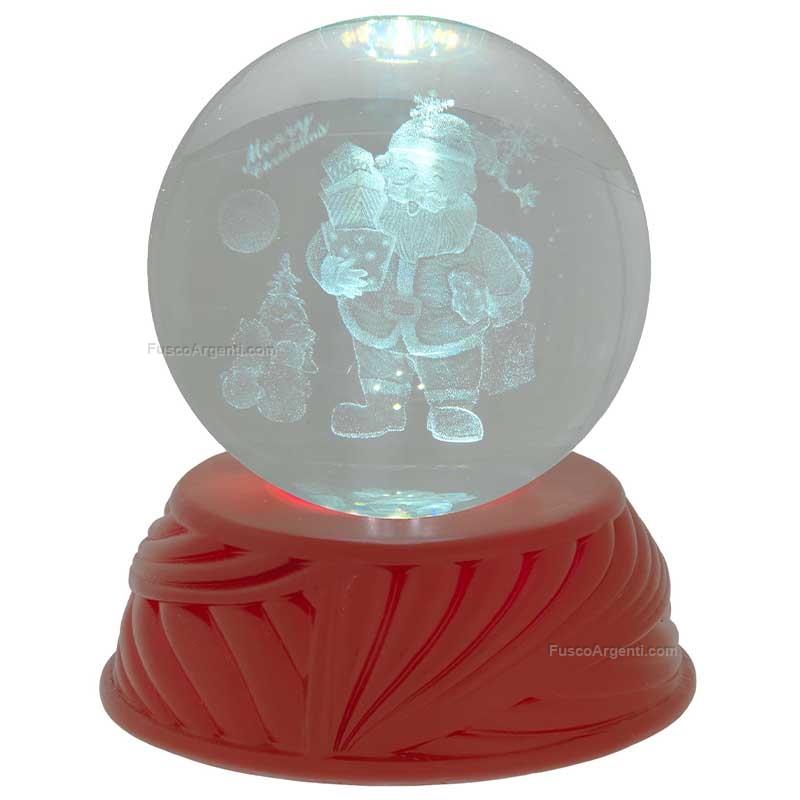 bagutta sfera in cristallo babbo natale
