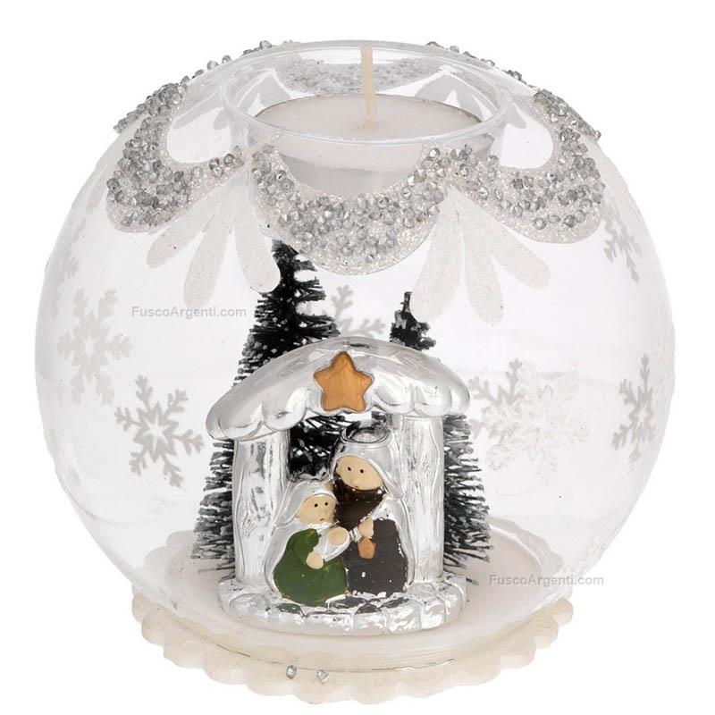 bagutta sfera porta candela con presepe