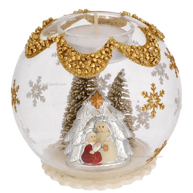 bagutta sfera porta candela con presepe