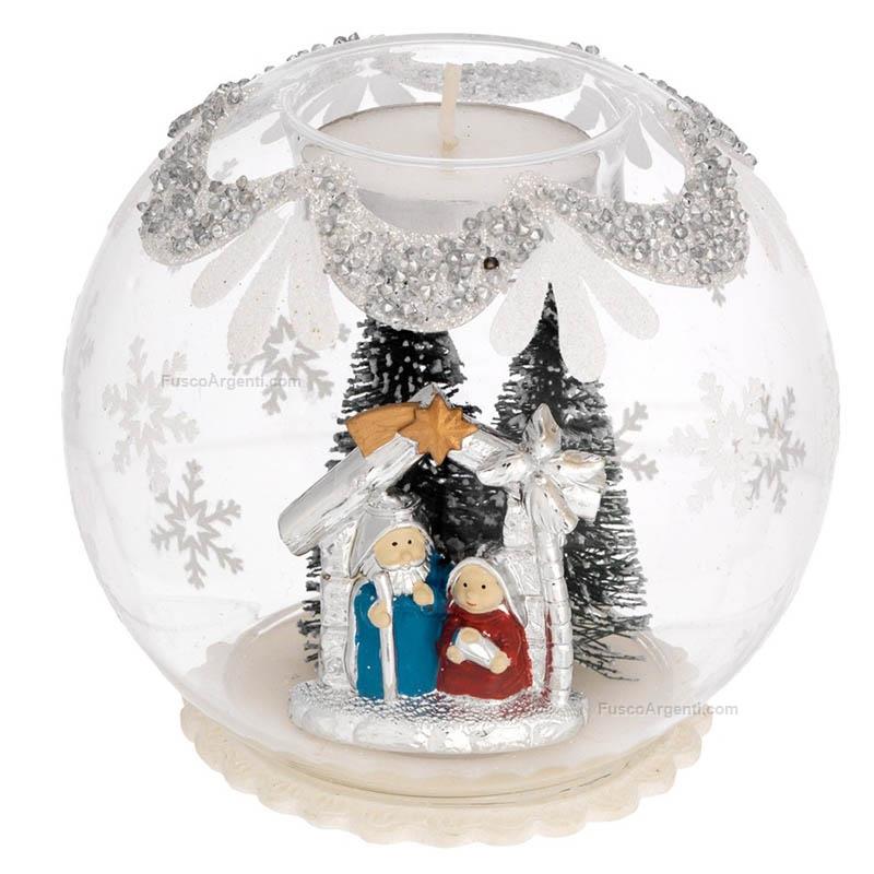 bagutta sfera porta candela con presepe