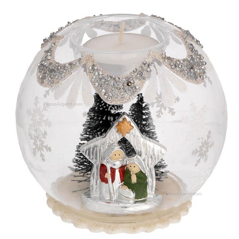 bagutta sfera porta candela con presepe