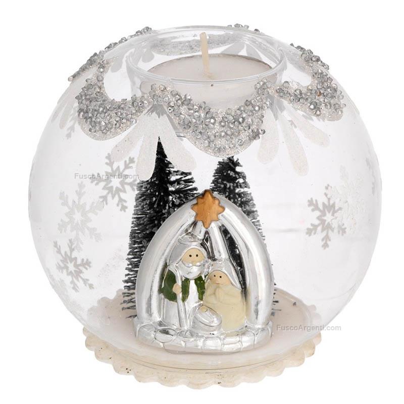 bagutta sfera porta candela con presepe